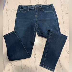 Mossimo Denim Mid-Rise Jeggings Dark Wash Stretch Size 12/31R Target